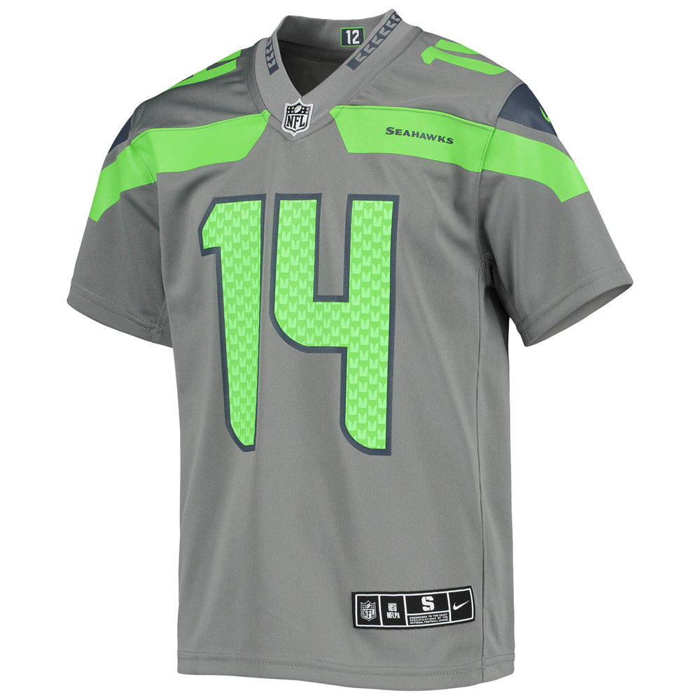 Youth Seattle Seahawks DK Metcalf Inverted Team Game Jersey Gray
